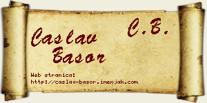 Časlav Basor vizit kartica